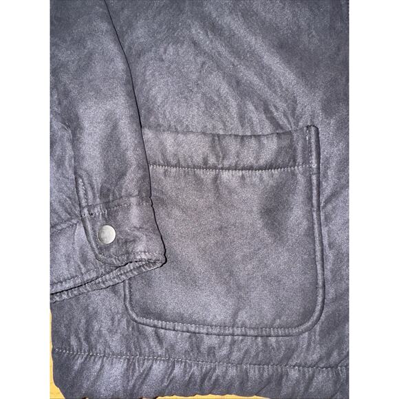 Boston Traders Women’s Faux Suede Fleece Lined Trucker Jacket Navy Blue XL 27x29 - Picture 2 of 4